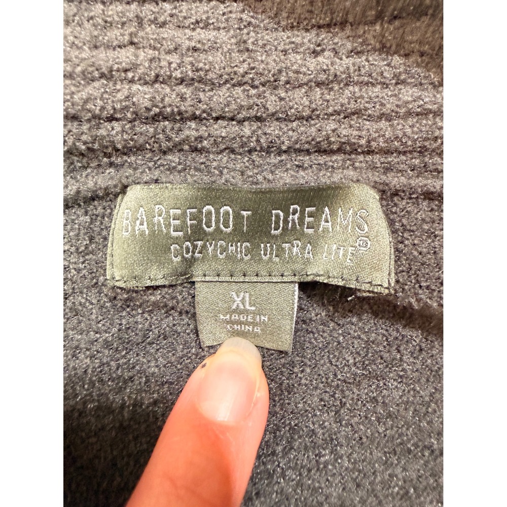 Barefoot Dreams CozyChic Ultra Lite Shawl Collar Pullover Sweater Grey XL - Picture 6 of 9